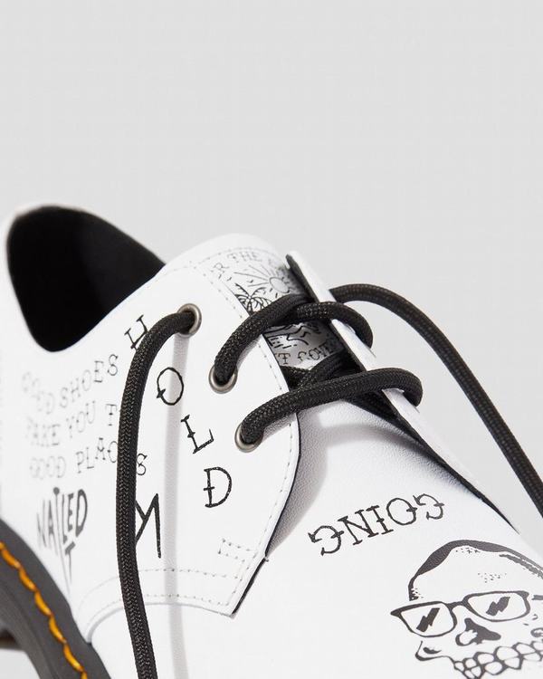 Dr Martens Dámské Polobotky 1461 Scribble Černé Bílé, CZ-380452